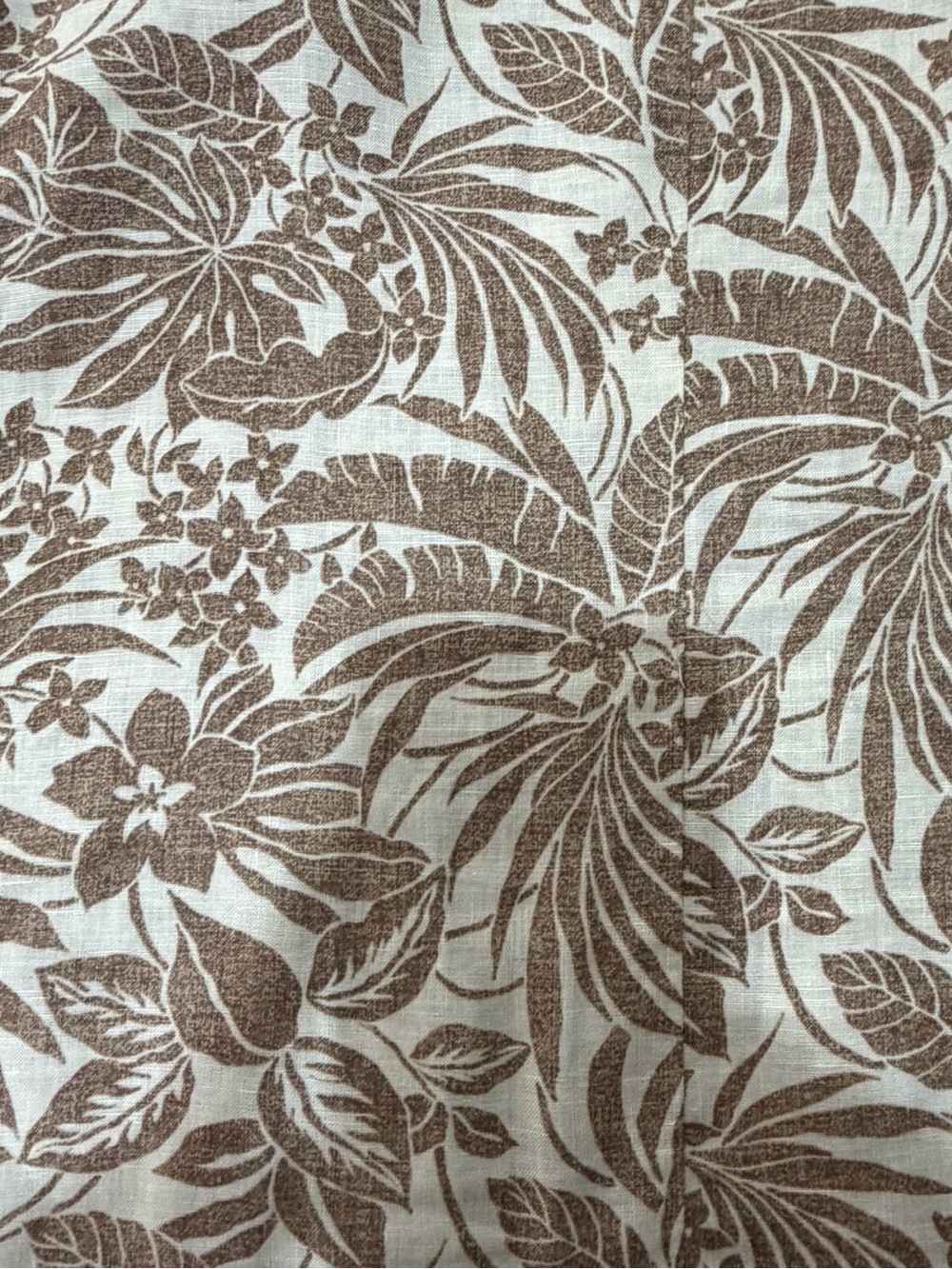 J. Jill Cream Linen Dress Brown Floral Print Pockets Size XL - Picture 7 of 7